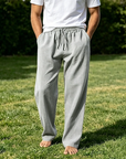 Mivanity Casual Straight-Leg Cotton Linen Pants