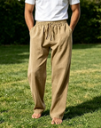Mivanity Casual Straight-Leg Cotton Linen Pants