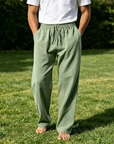 Mivanity Casual Straight-Leg Cotton Linen Pants
