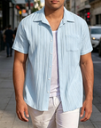 Mivanity Casual Striped Textured Shirts