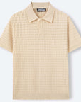 Mivanity Casual Textured Knit Polo Shirts