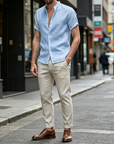 Mivanity Classic Casual Cotton and Linen Shirts