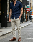 Mivanity Classic Casual Cotton and Linen Shirts