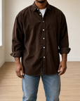 Mivanity Classic Essential Corduroy Long Sleeve Shirts
