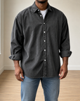 Mivanity Classic Essential Corduroy Long Sleeve Shirts