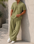 Mivanity Classic Relaxed Fit Plaid Print Matching Sets
