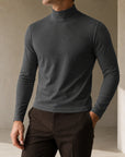 Mivanity Classic Slim Fit Turtleneck Basic T-Shirts