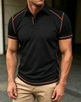 Mivanity Classic Soft Color Block Polo Shirts