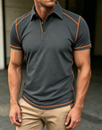 Mivanity Classic Soft Color Block Polo Shirts