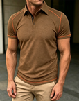 Mivanity Classic Soft Color Block Polo Shirts