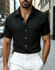 Mivanity Comfort Jacquard Textured Casual Shirts