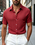 Mivanity Comfort Jacquard Textured Casual Shirts