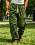 Mivanity Corduroy Straight Leg Cargo Pants