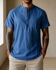 Mivanity Cozy Half Button Cotton Linen Shirts