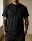 Mivanity Cozy Half Button Cotton Linen Shirts