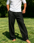 Mivanity Cozy Straight Leg Cotton Linen Pants