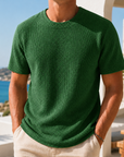 Mivanity Daily Round Neck Casual Texture Short-sleeved T-shirt