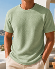 Mivanity Daily Round Neck Casual Texture Short-sleeved T-shirt