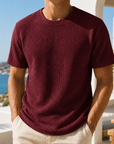 Mivanity Daily Round Neck Casual Texture Short-sleeved T-shirt