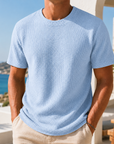 Mivanity Daily Round Neck Casual Texture Short-sleeved T-shirt