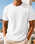 Mivanity Daily Round Neck Casual Texture Short-sleeved T-shirt
