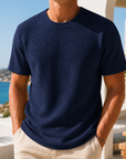 Mivanity Daily Round Neck Casual Texture Short-sleeved T-shirt