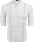 Mivanity Embroidered Guayabera Linen Shirts