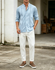 Mivanity Embroidered Guayabera Linen Shirts