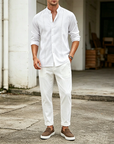 Mivanity Embroidered Guayabera Linen Shirts