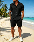Mivanity Leisure Textured Shirt Sets