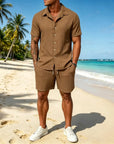 Mivanity Leisure Textured Shirt Sets
