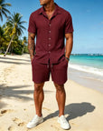 Mivanity Leisure Textured Shirt Sets