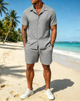 Mivanity Leisure Textured Shirt Sets