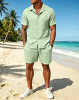 Mivanity Leisure Textured Shirt Sets