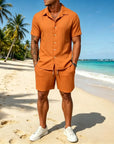 Mivanity Leisure Textured Shirt Sets