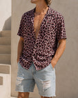 Mivanity Leopard Print Short-Sleeve Casual Shirts