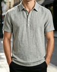 Mivanity Lightweight linen polo shirt