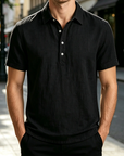Mivanity Lightweight linen polo shirt