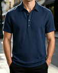 Mivanity Lightweight linen polo shirt