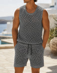 Mivanity Men's 2-Piece Knit Tank Pants Sets