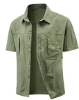 Mivanity Men's 2-Piece Short-Sleeve Shirt Cargo Pants Sets