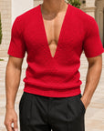 Mivanity Men's Athletic ACross-Border V-Neck T-Shirts