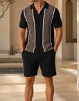 Mivanity Men's Casual Knit 2-Piece Summer Sets