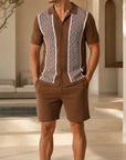Mivanity Men's Casual Knit 2-Piece Summer Sets