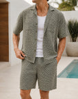 Mivanity Men's Casual Shirt Beach Sets