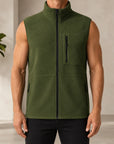 Mivanity Men's Casual Sports Outdoor Zip-Up Tank Tops