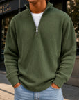 Mivanity Men's Casual Stand Collar Corduroy Sweatshirts