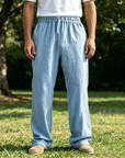 Mivanity Men's Comfortable Linen Loose Casual Breathable Trousers