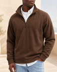 Mivanity Men's Fashion Casual Zipper Padded Polo Shirt