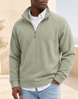 Mivanity Men's Fashion Casual Zipper Padded Polo Shirt